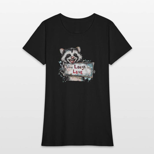 Smiling opossum holding