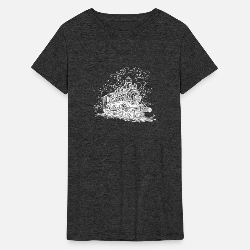 Smoking Steam Locomotive On Tracks Under Steam