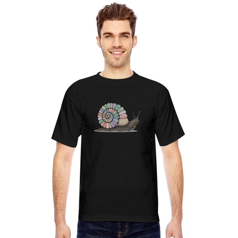 Snail with Colorful Pastel Stone Shell