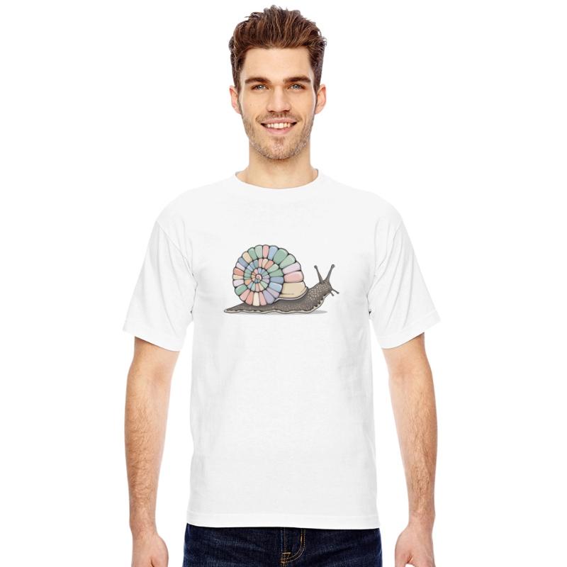 Snail with Colorful Pastel Stone Shell