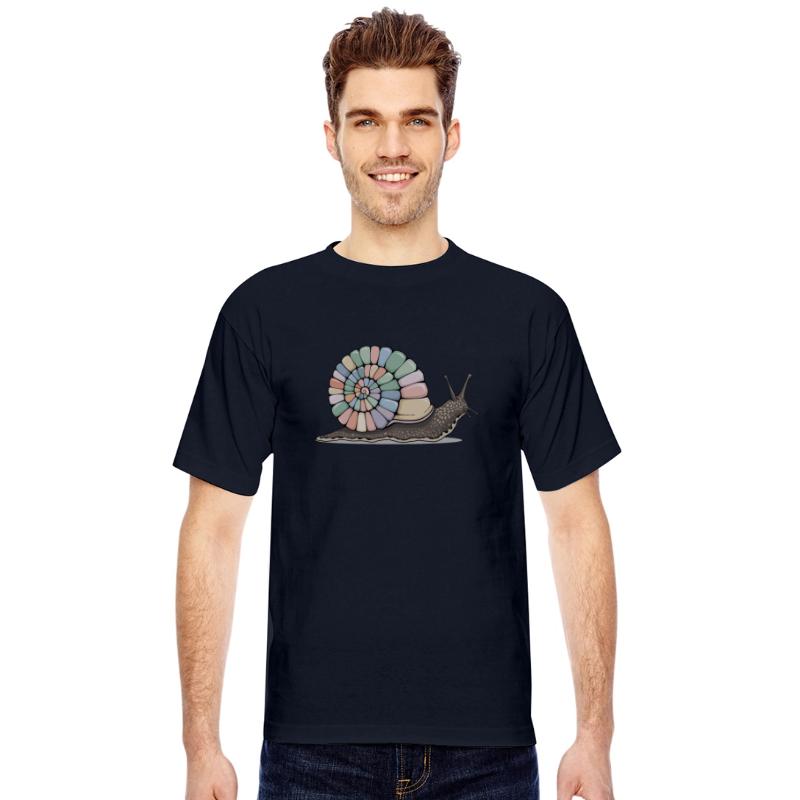 Snail with Colorful Pastel Stone Shell