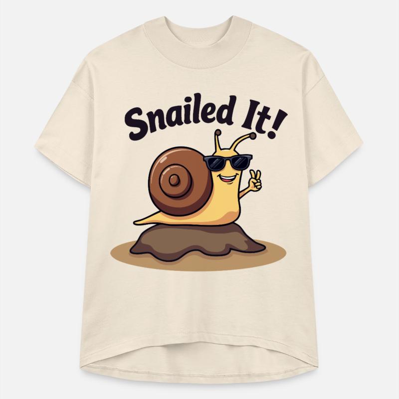 Snailed It – Funny Snail Pun T-Shirt