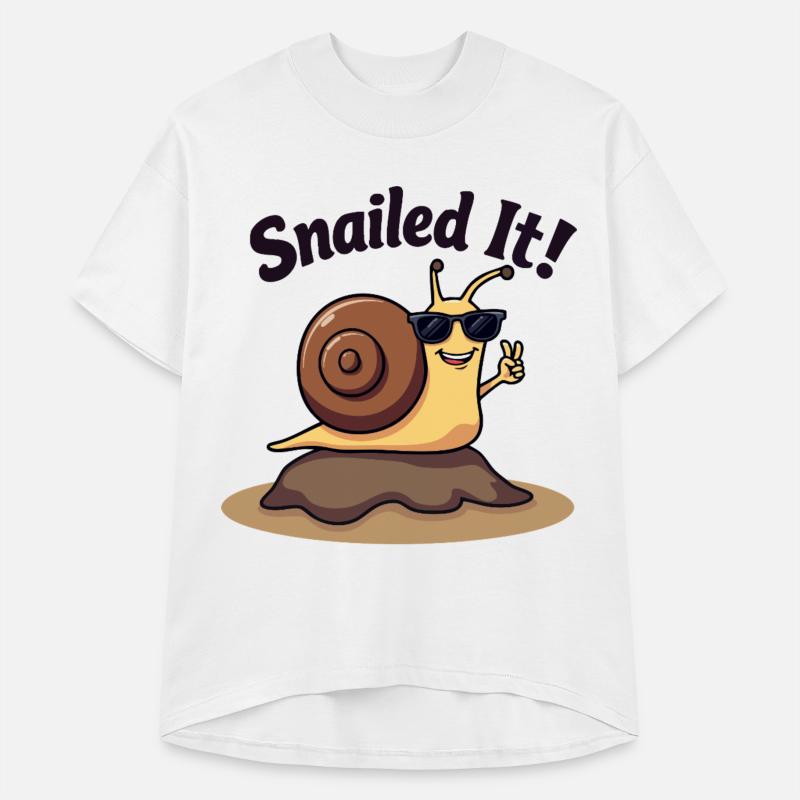 Snailed It – Funny Snail Pun T-Shirt