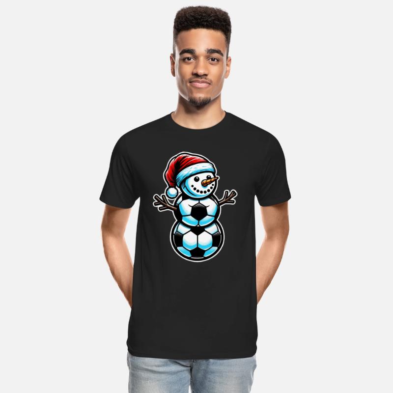 Snowman Sports Athlete Sporty Christmas Soccer
