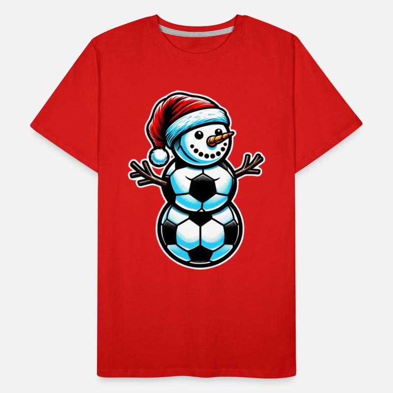 Snowman Sports Athlete Sporty Christmas Soccer