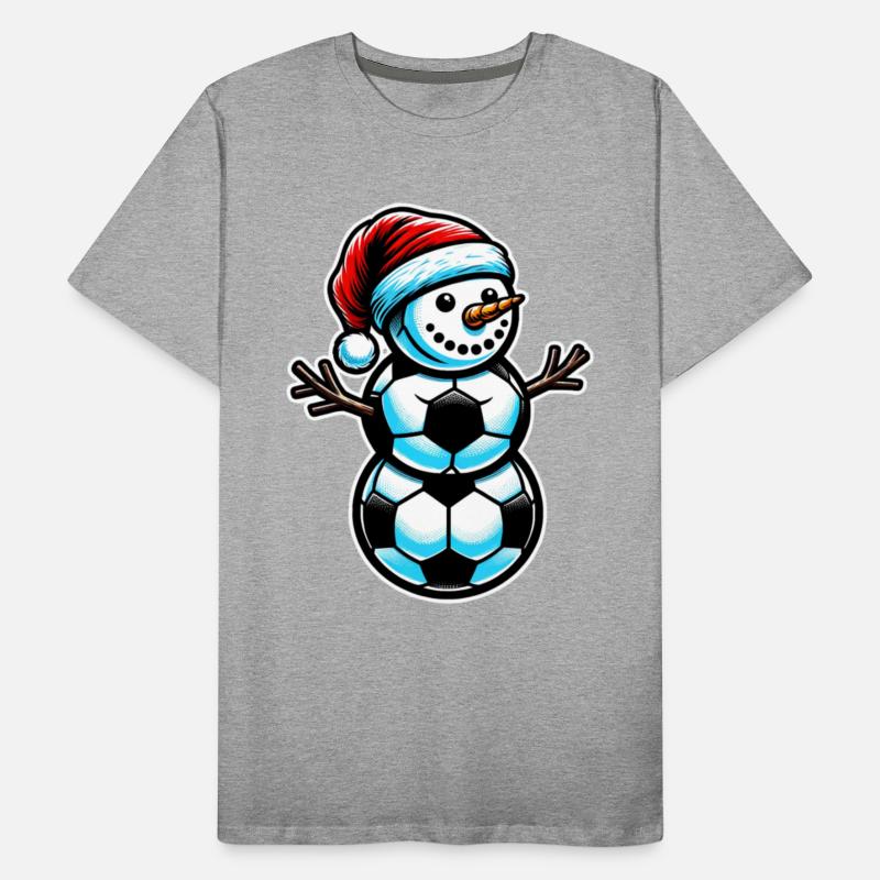 Snowman Sports Athlete Sporty Christmas Soccer
