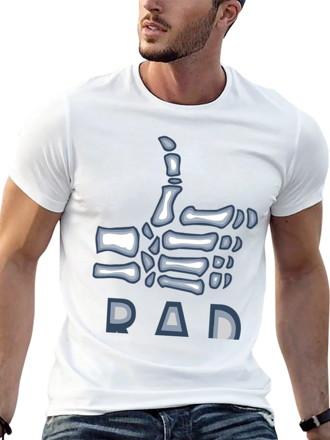 Rad Dad Skeleton Hand T-Shirt