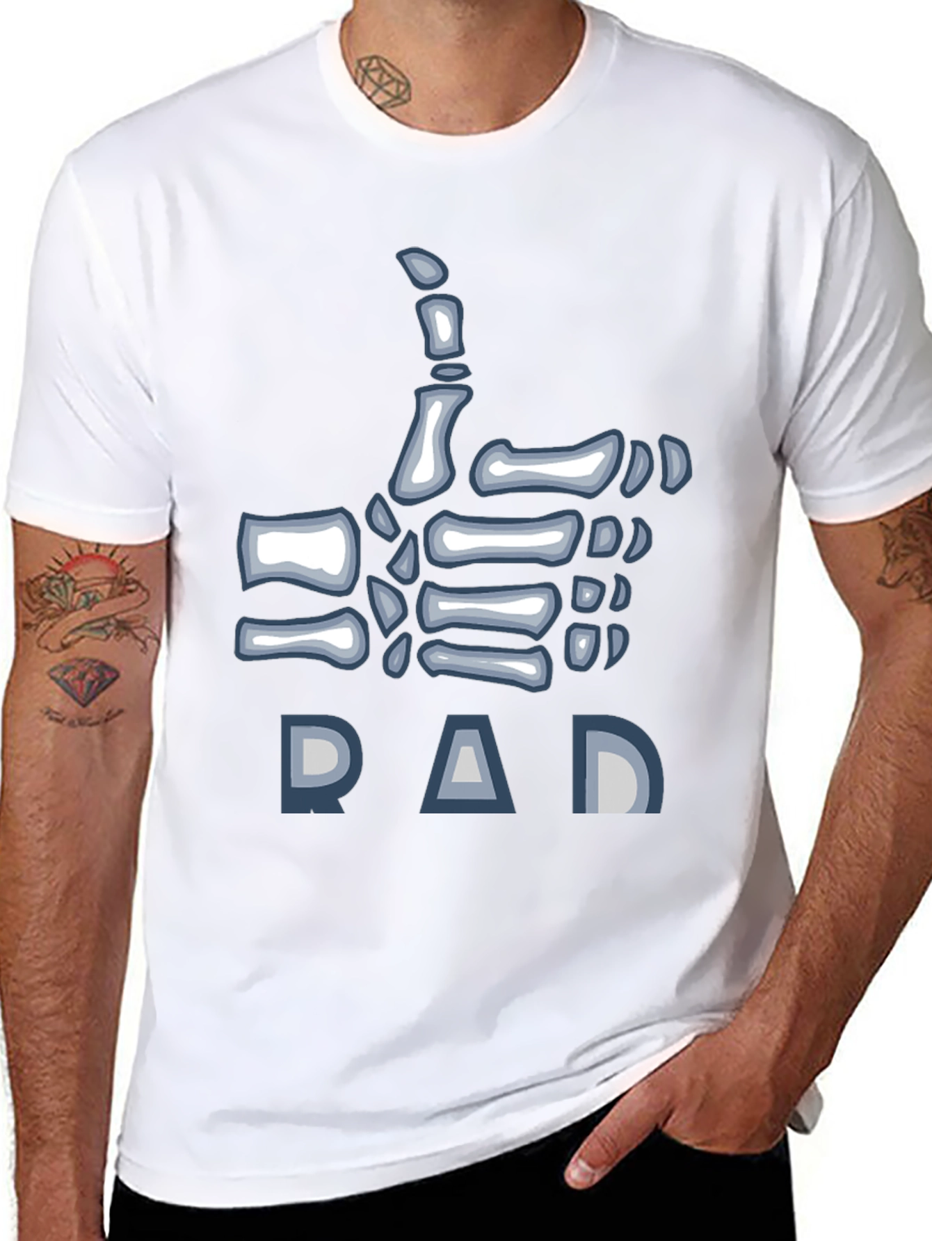 Rad Dad Skeleton Hand T-Shirt