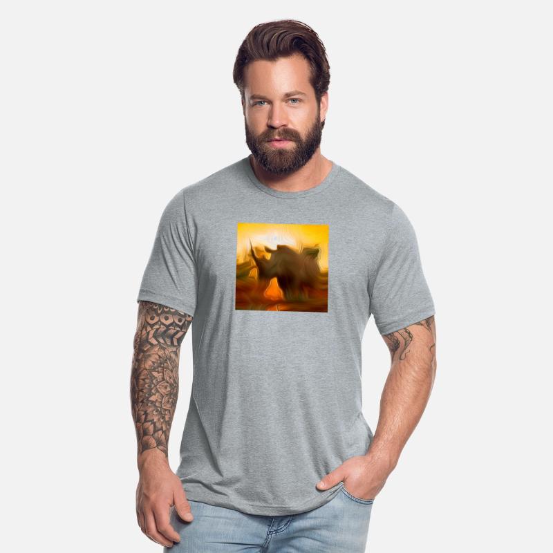 solo rhino digital art abstract painting