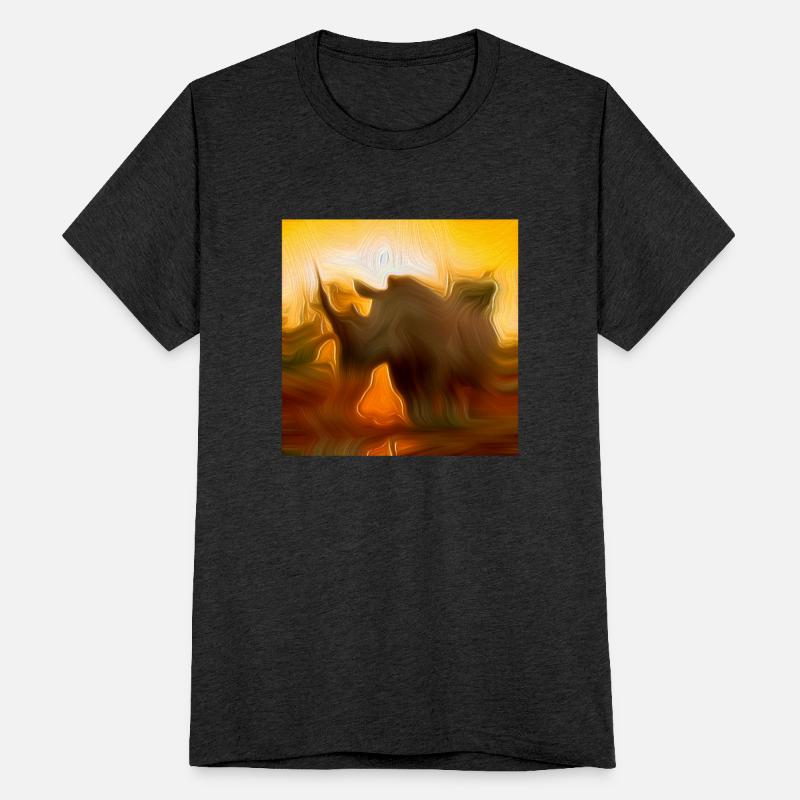 solo rhino digital art abstract painting