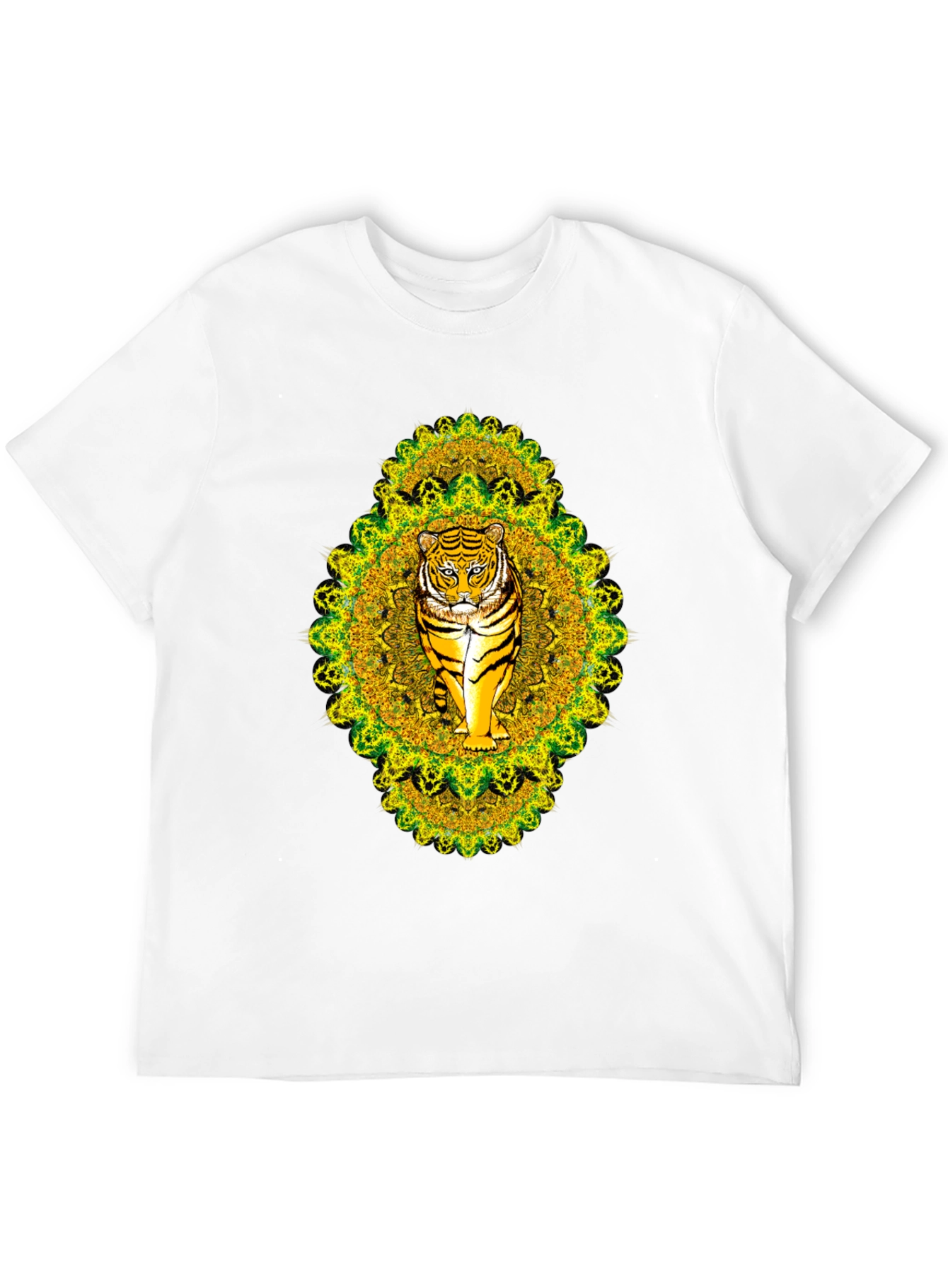 Tiger Mandala Graphic Tee - Black