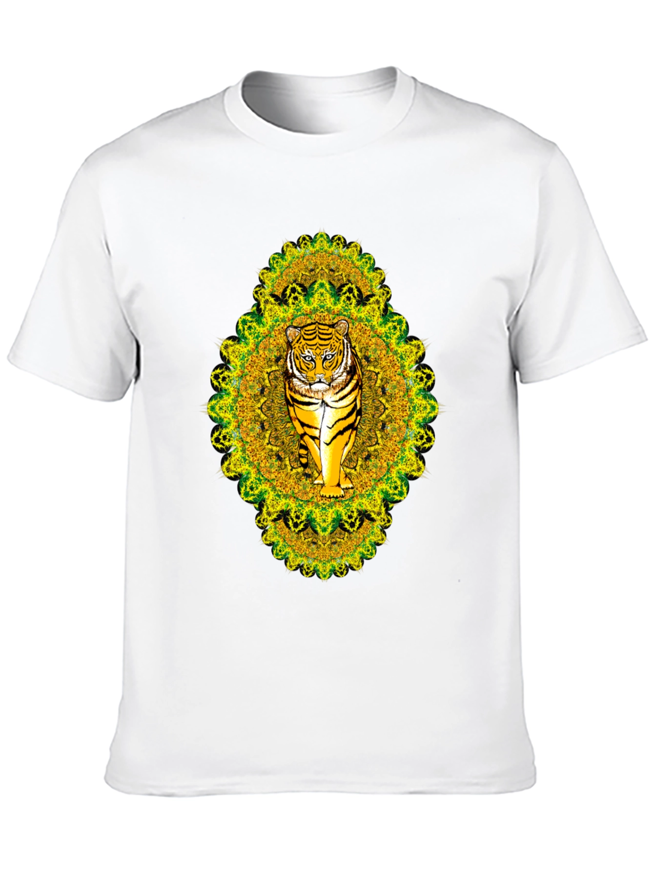 Tiger Mandala Graphic Tee - Black