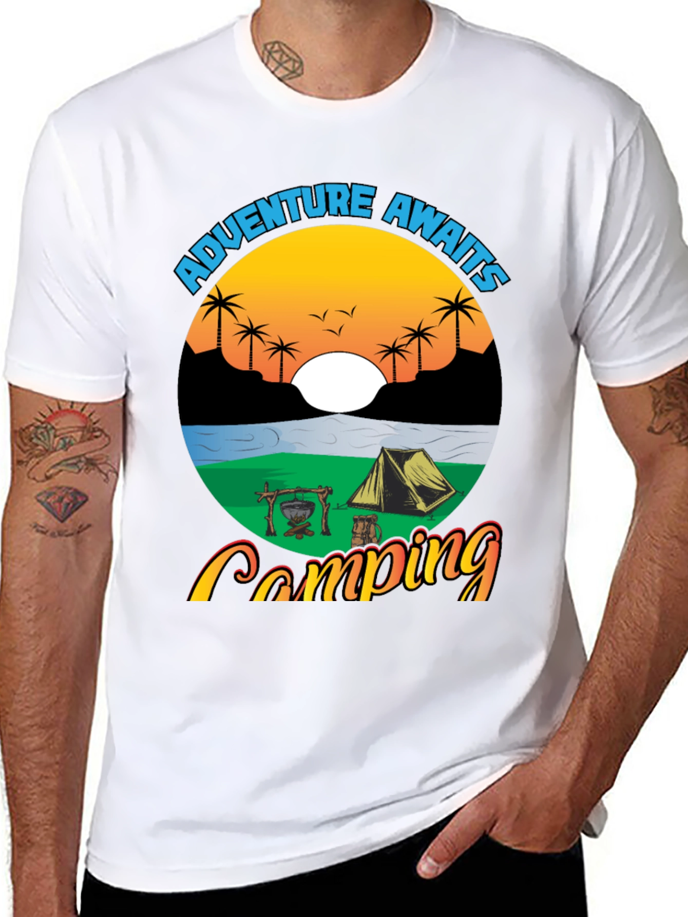 Adventure Awaits Camping Graphic Tee