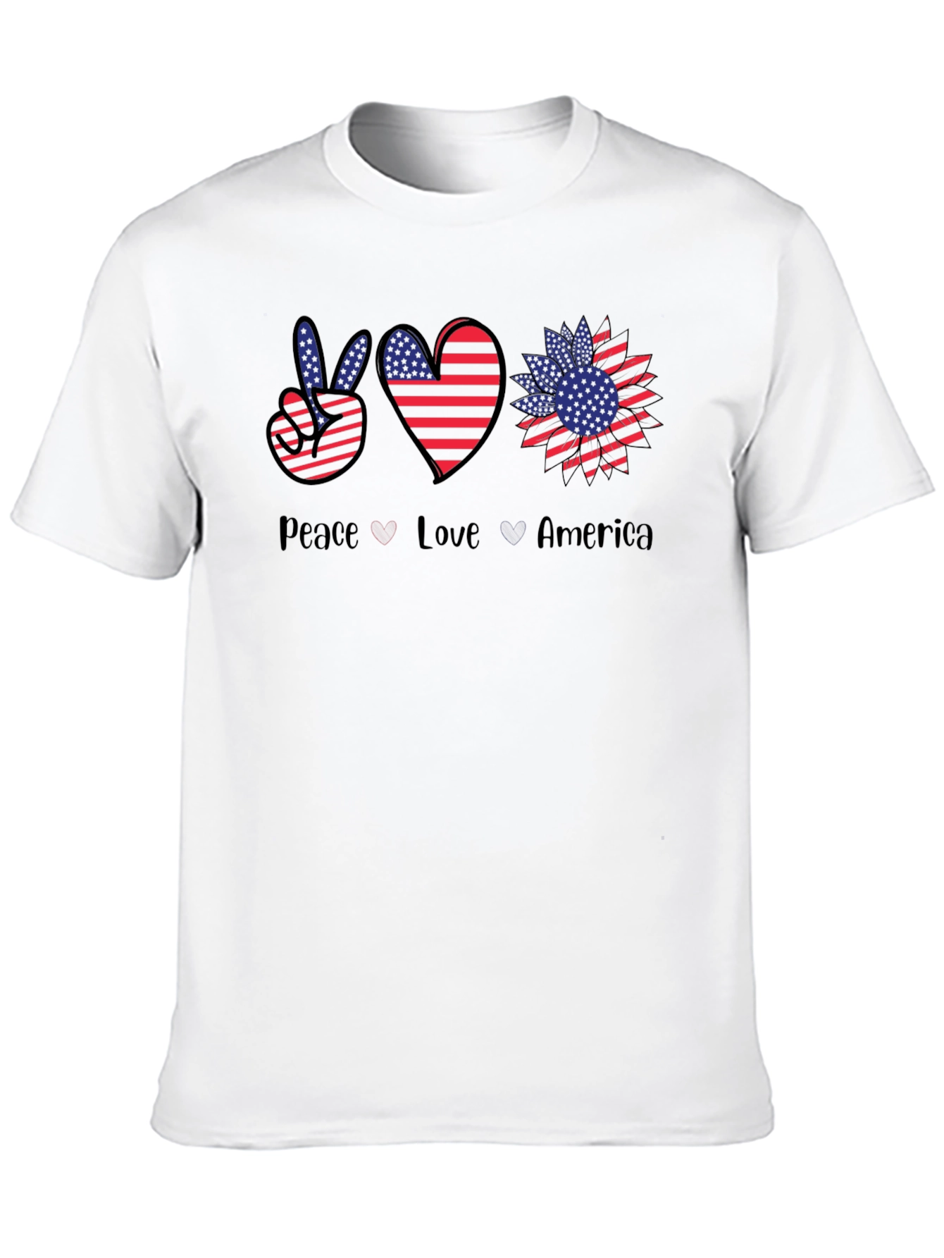 Peace Love America Graphic T-Shirt
