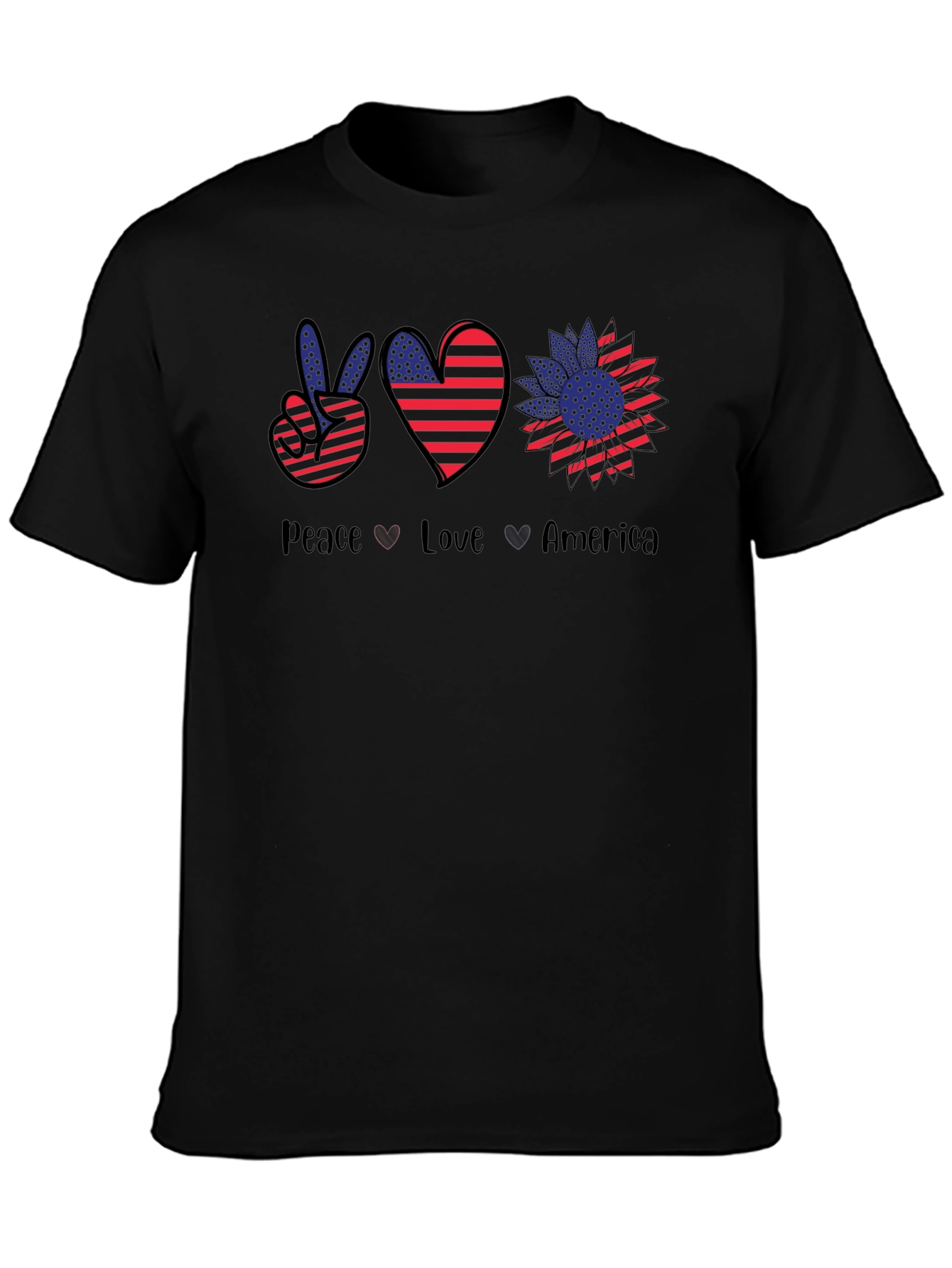 Peace Love America Graphic T-Shirt