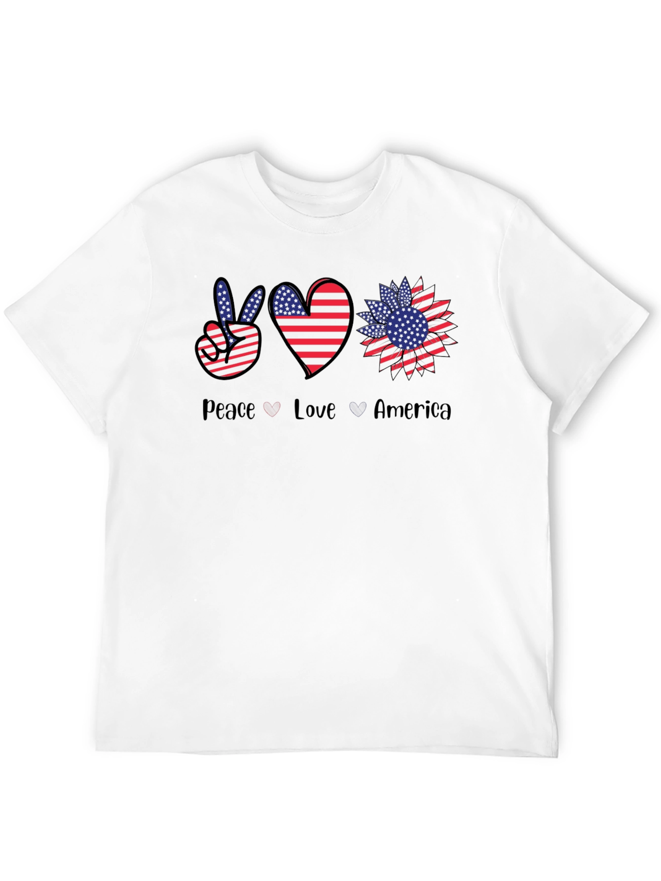 Peace Love America Graphic T-Shirt