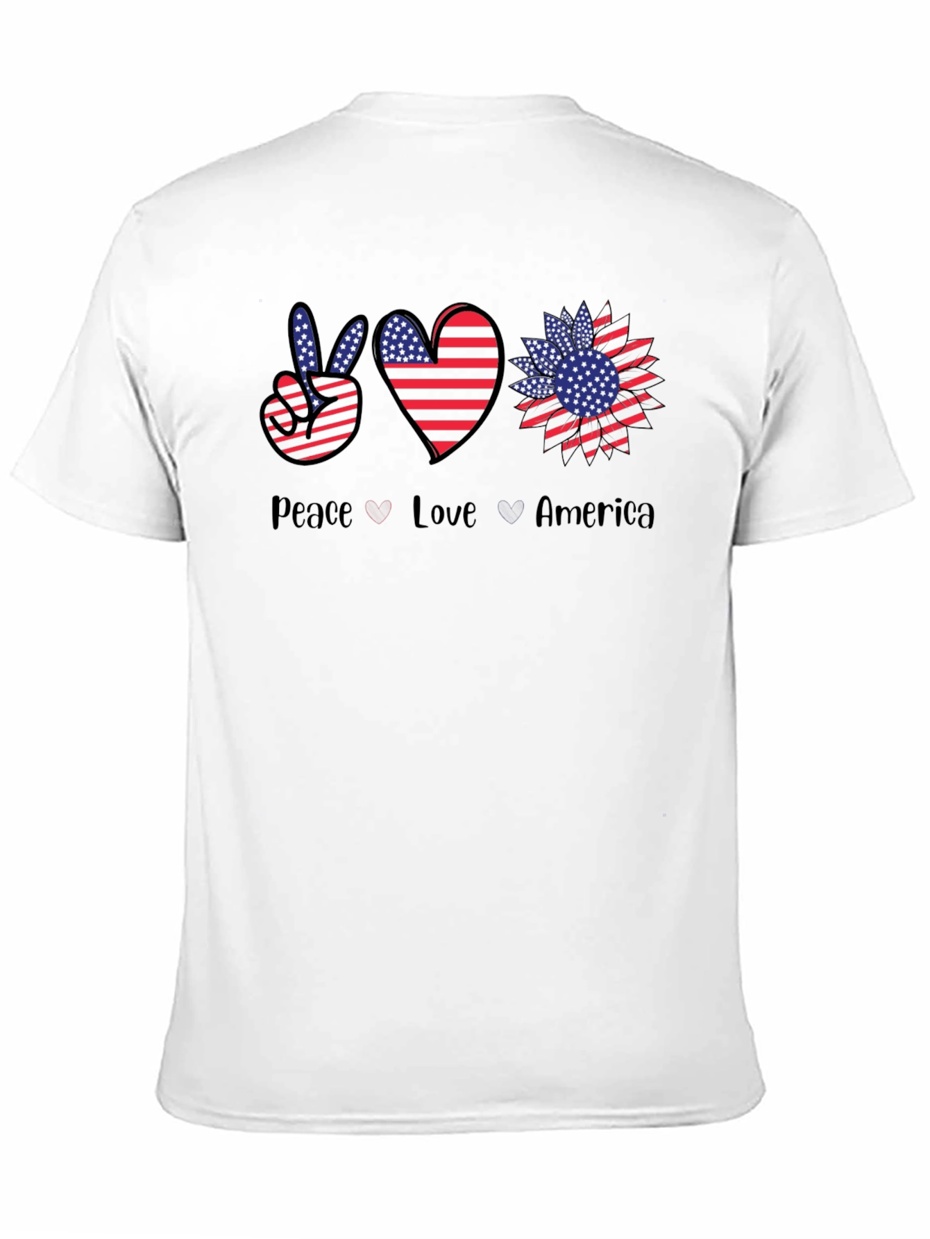 Peace Love America Graphic T-Shirt