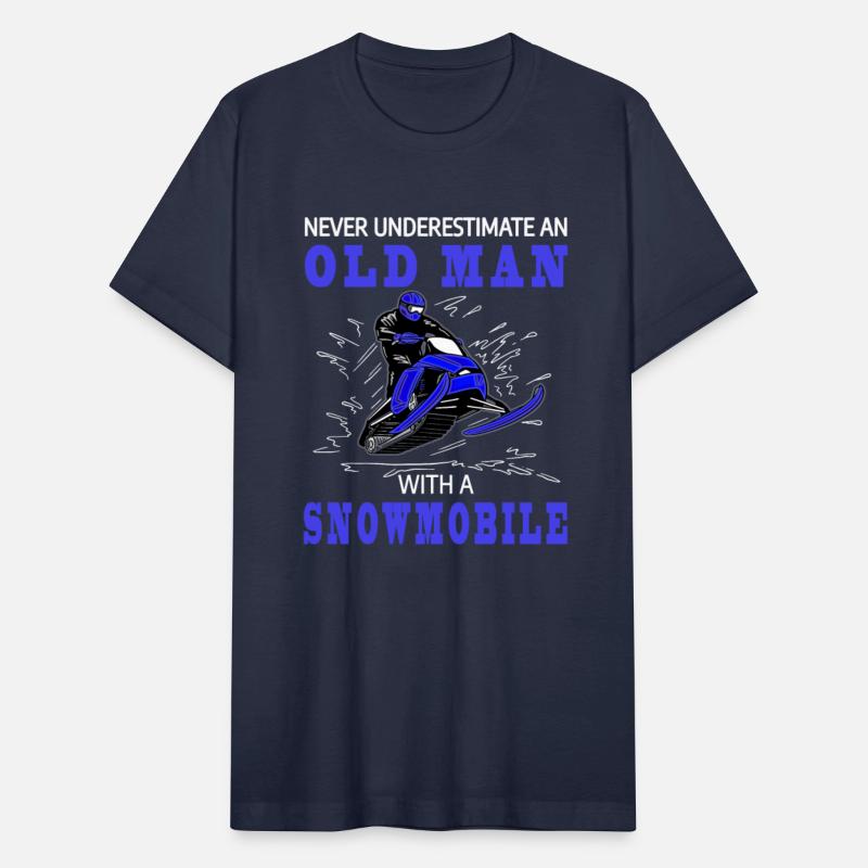 Sports Snowmobile Never Underestimate An Old Man