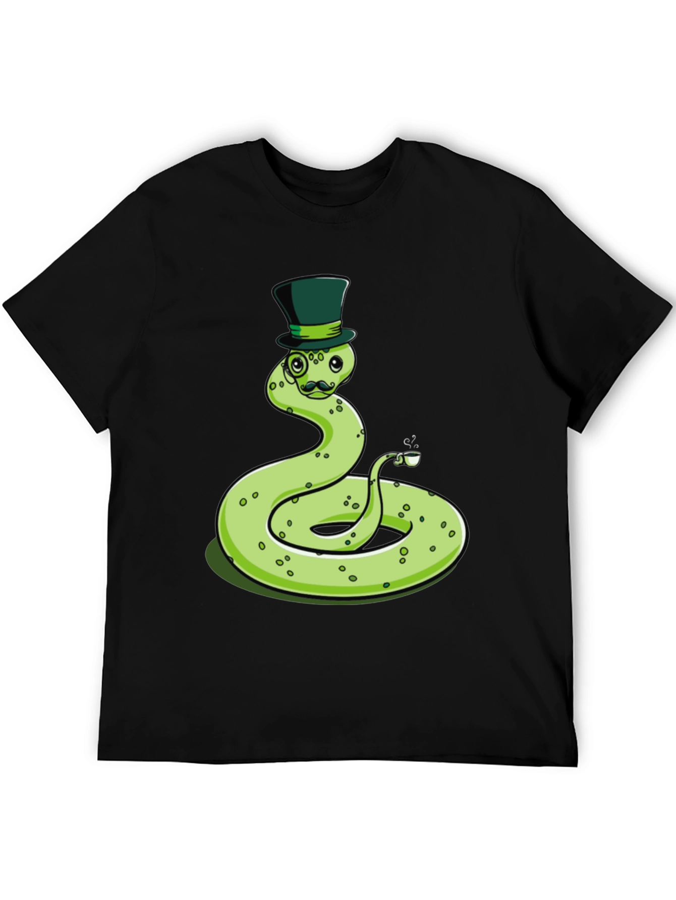 Dapper Snake Tee - Gentleman Reptile Top Hat Monocle