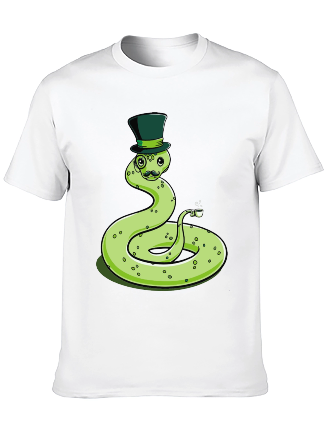 Dapper Snake Tee - Gentleman Reptile Top Hat Monocle
