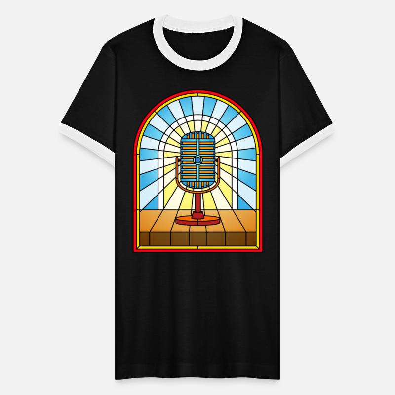 Stained Glass Window Vintage Microphone