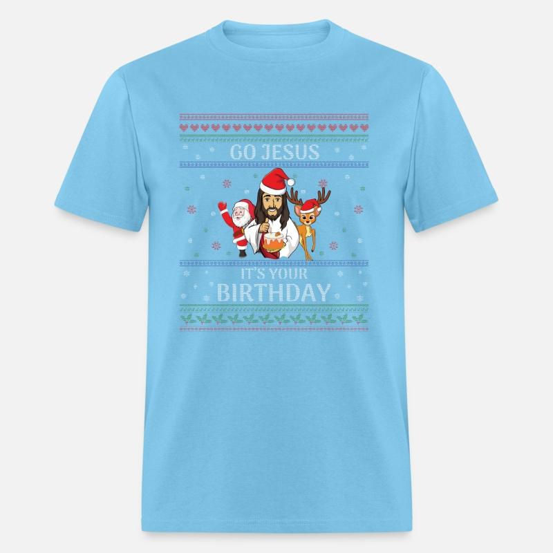 Stitch Happy Birth Ugly Christmas Day Go Jesus