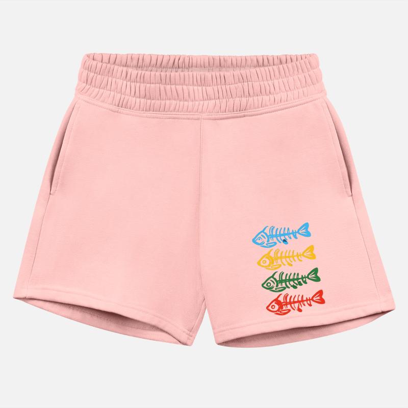 Stylized Fishbone Designs In Bright Colors