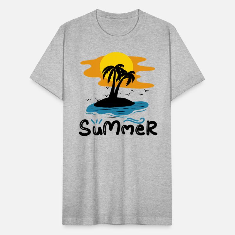 Summer Vintage Palm Trees Ocean Beach