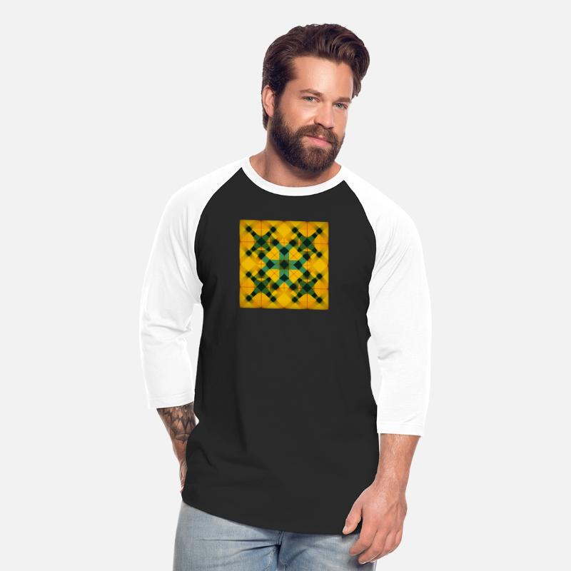 Sunny Yellow Tartan Design T-Shirt