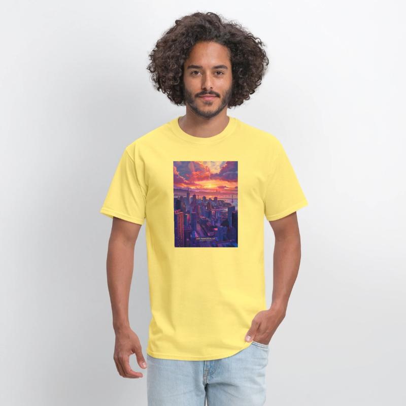 Sunset in San Francisco city USA