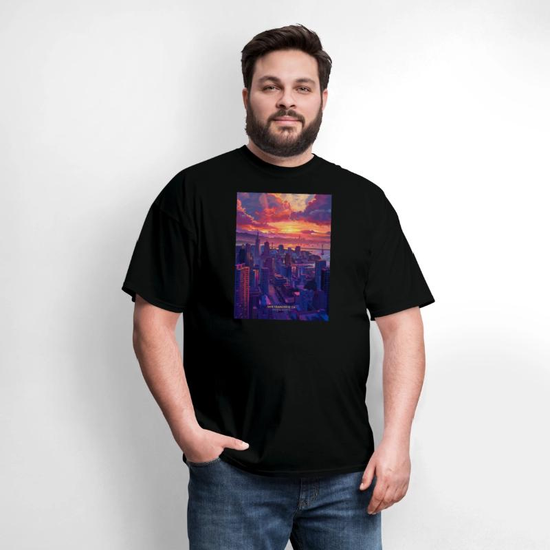 Sunset in San Francisco city USA