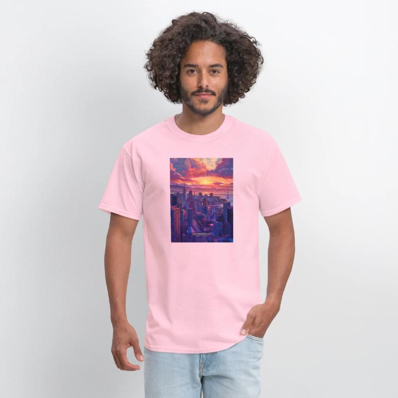 Sunset in San Francisco city USA