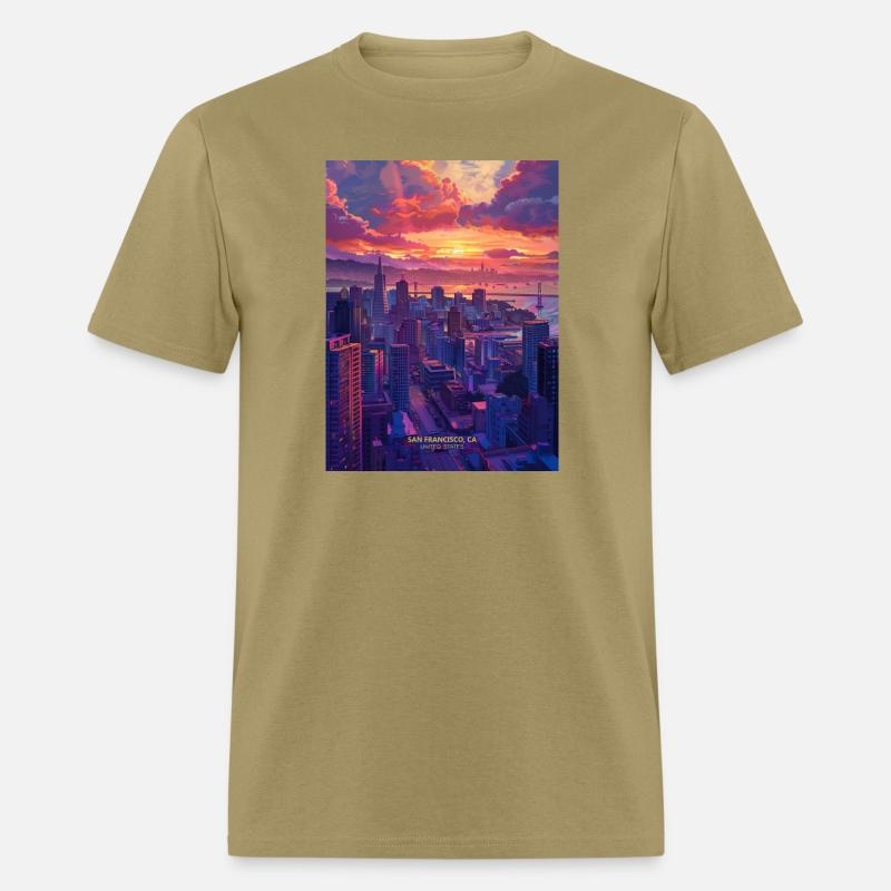 Sunset in San Francisco city USA