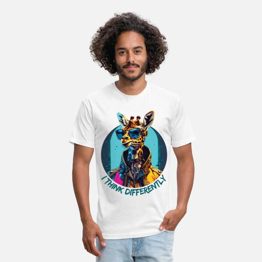 Synthwave giraffe in sunglasses