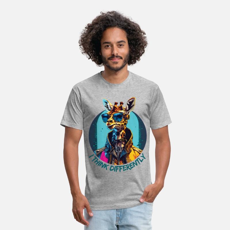 Synthwave giraffe in sunglasses