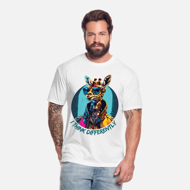 Synthwave giraffe in sunglasses