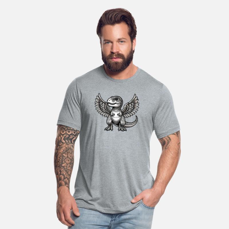 T-Rex angel halo funny dinosaur