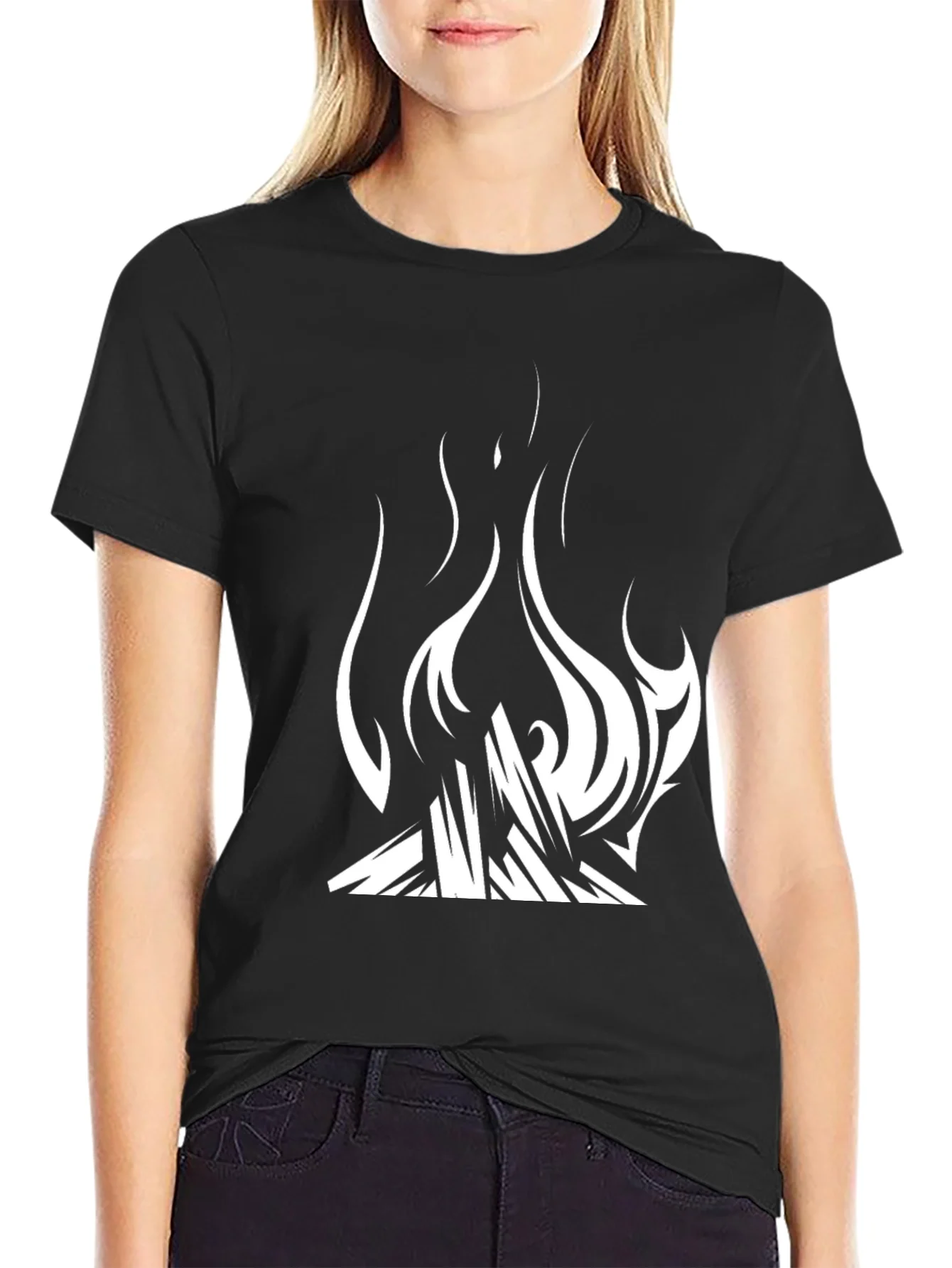 Fire Graphic Black T-Shirt
