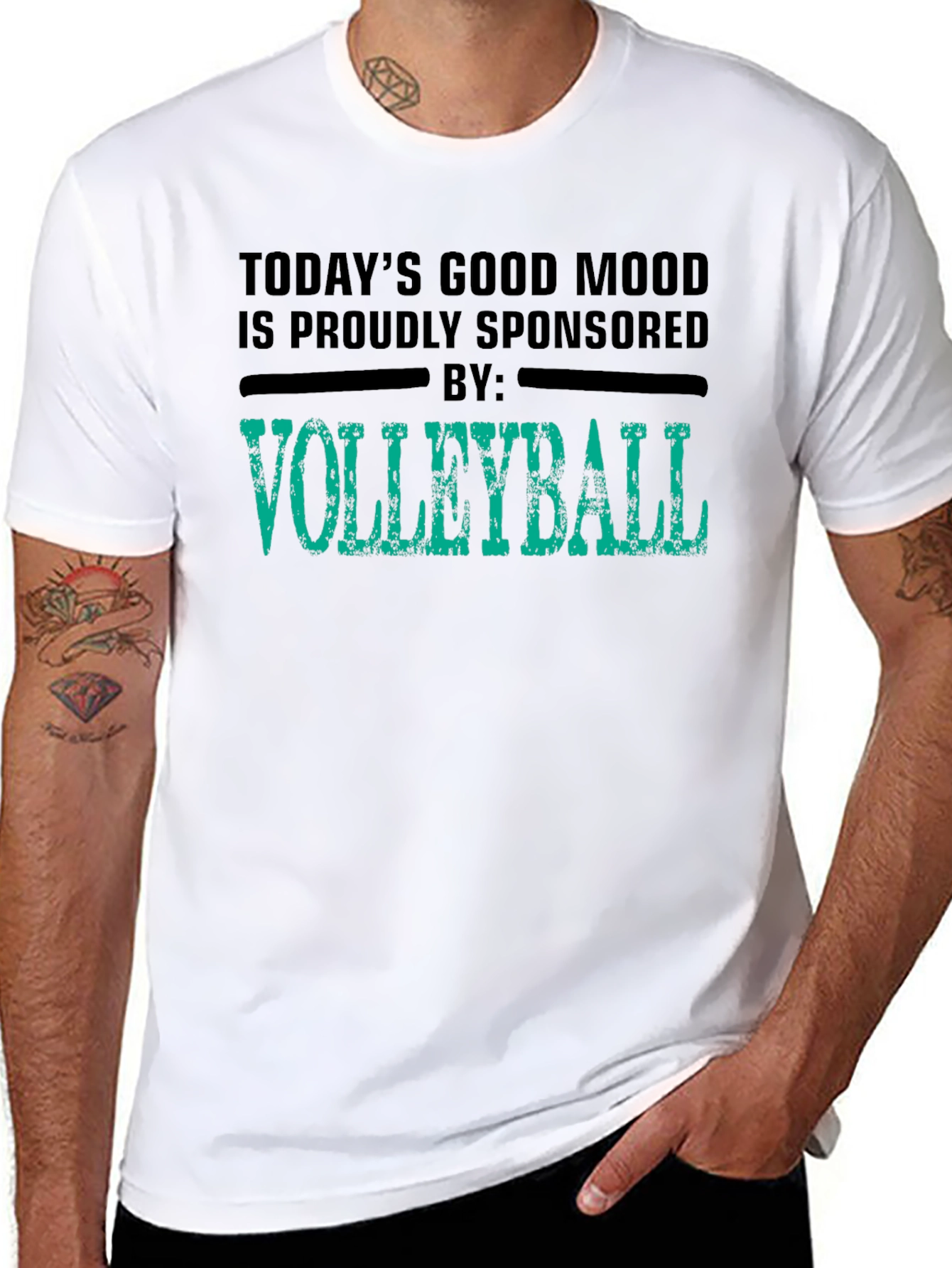 Volleyball Sponsored T-Shirt - Todays Good Mood