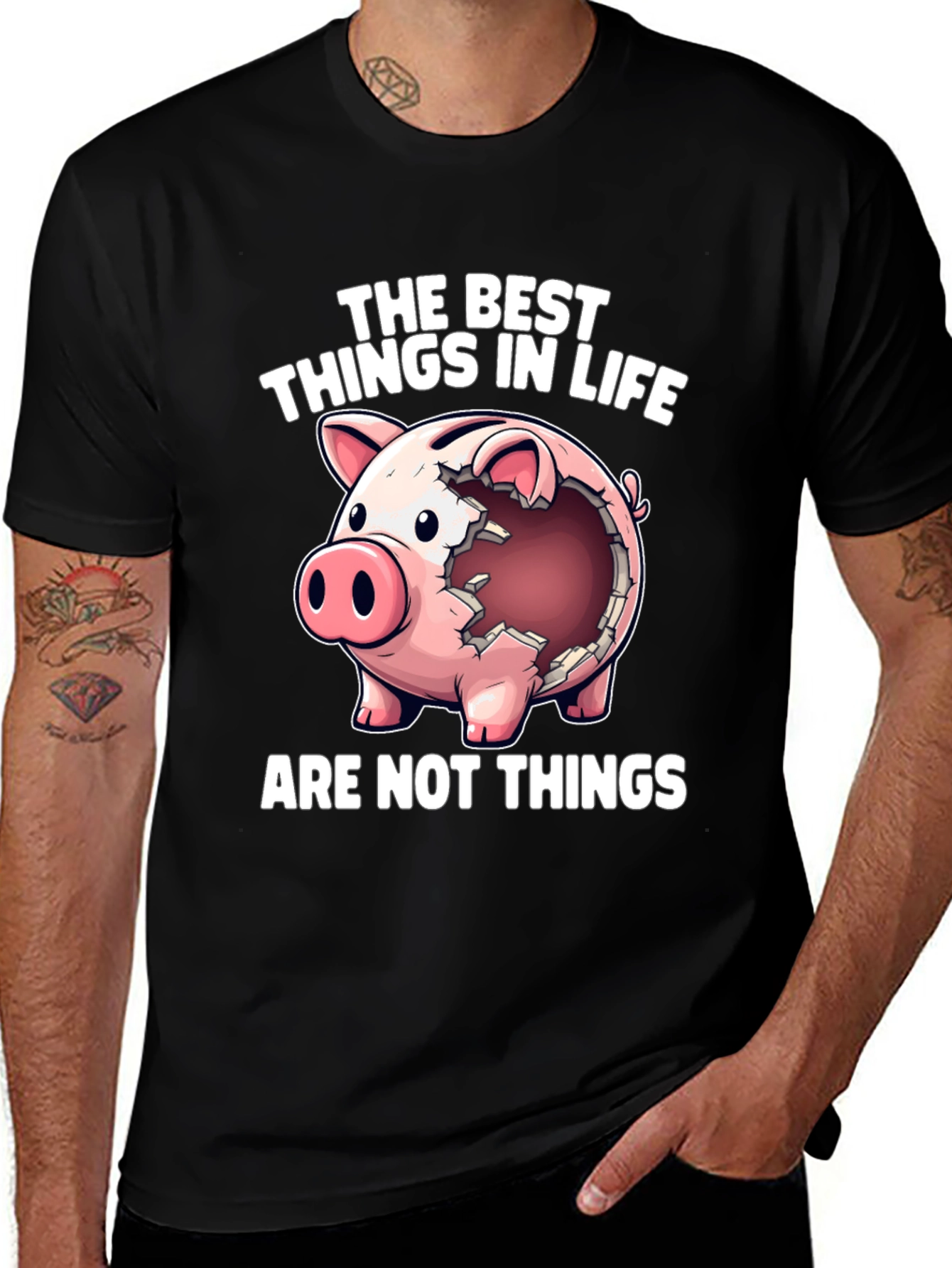 Piggy Bank T-Shirt - The Best Things in Life