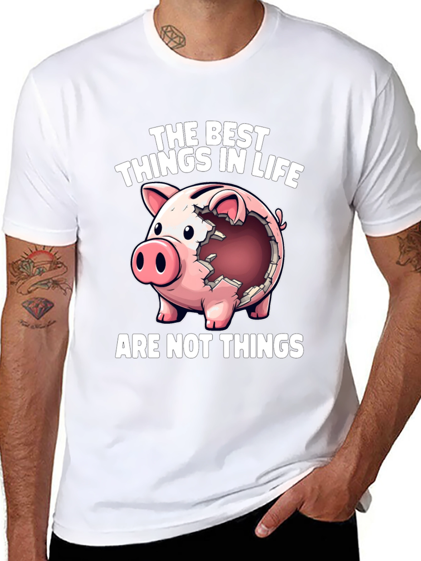 Piggy Bank T-Shirt - The Best Things in Life