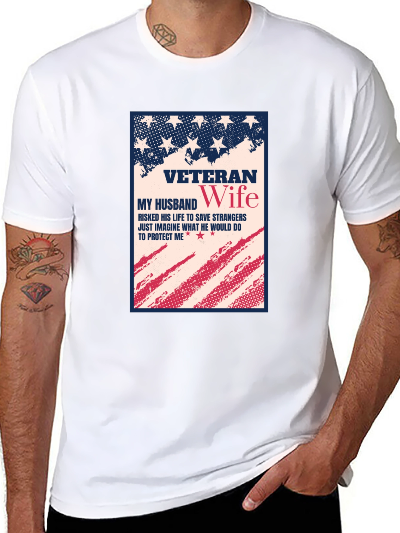 Veteran Wife Patriotic T-Shirt
