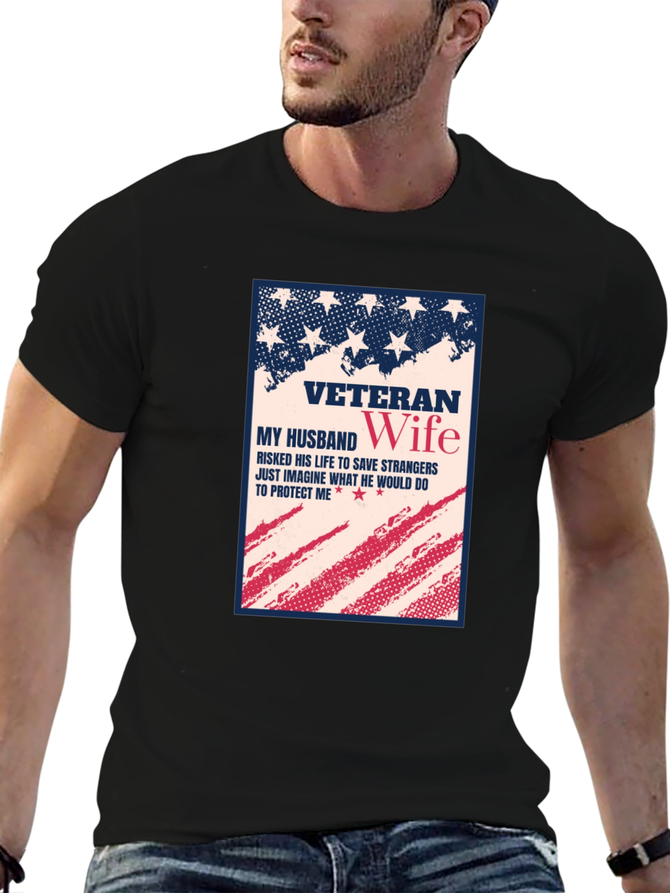 Veteran Wife Patriotic T-Shirt