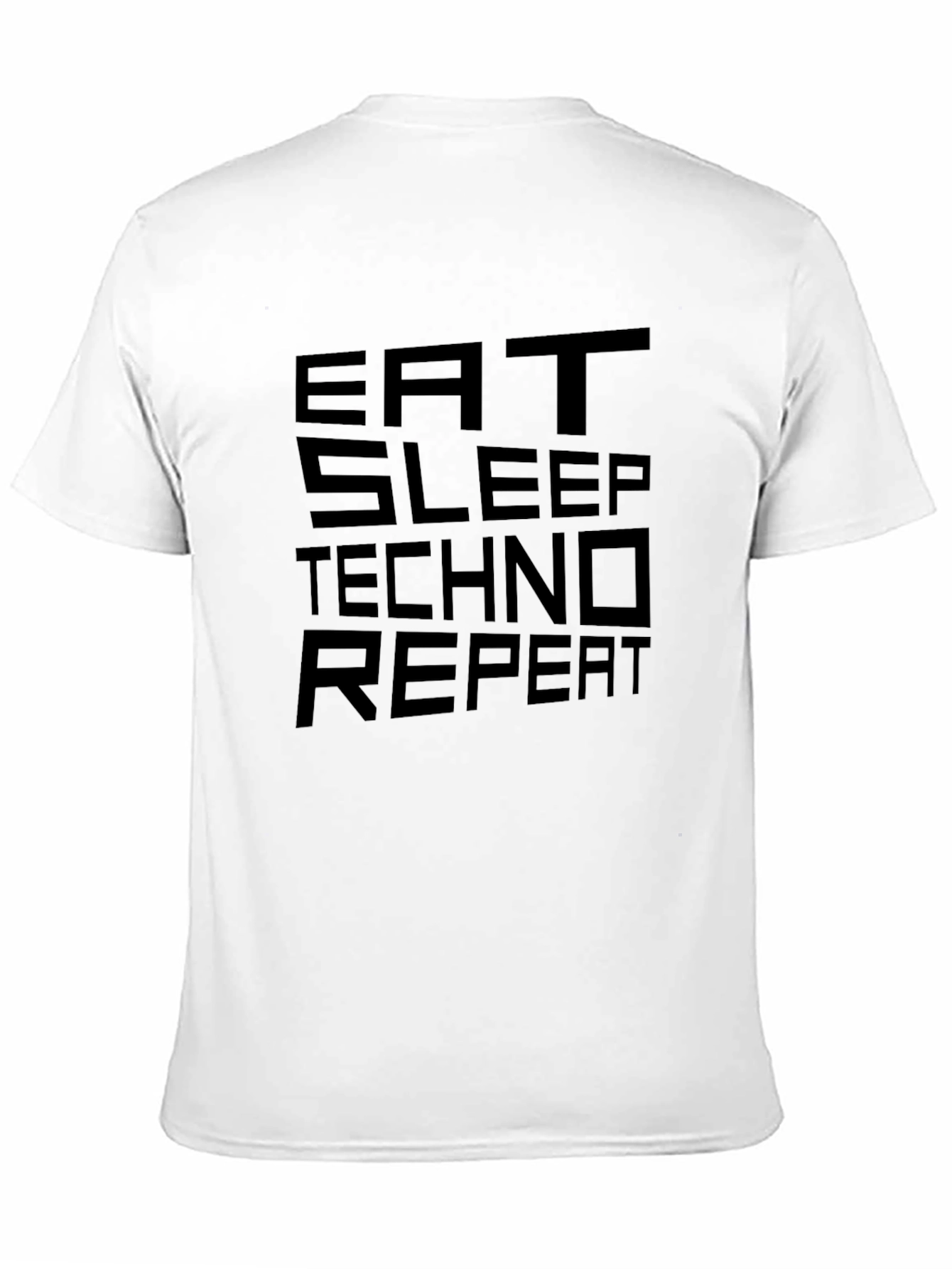 Eat Sleep Techno Repeat Black Graphic Tee