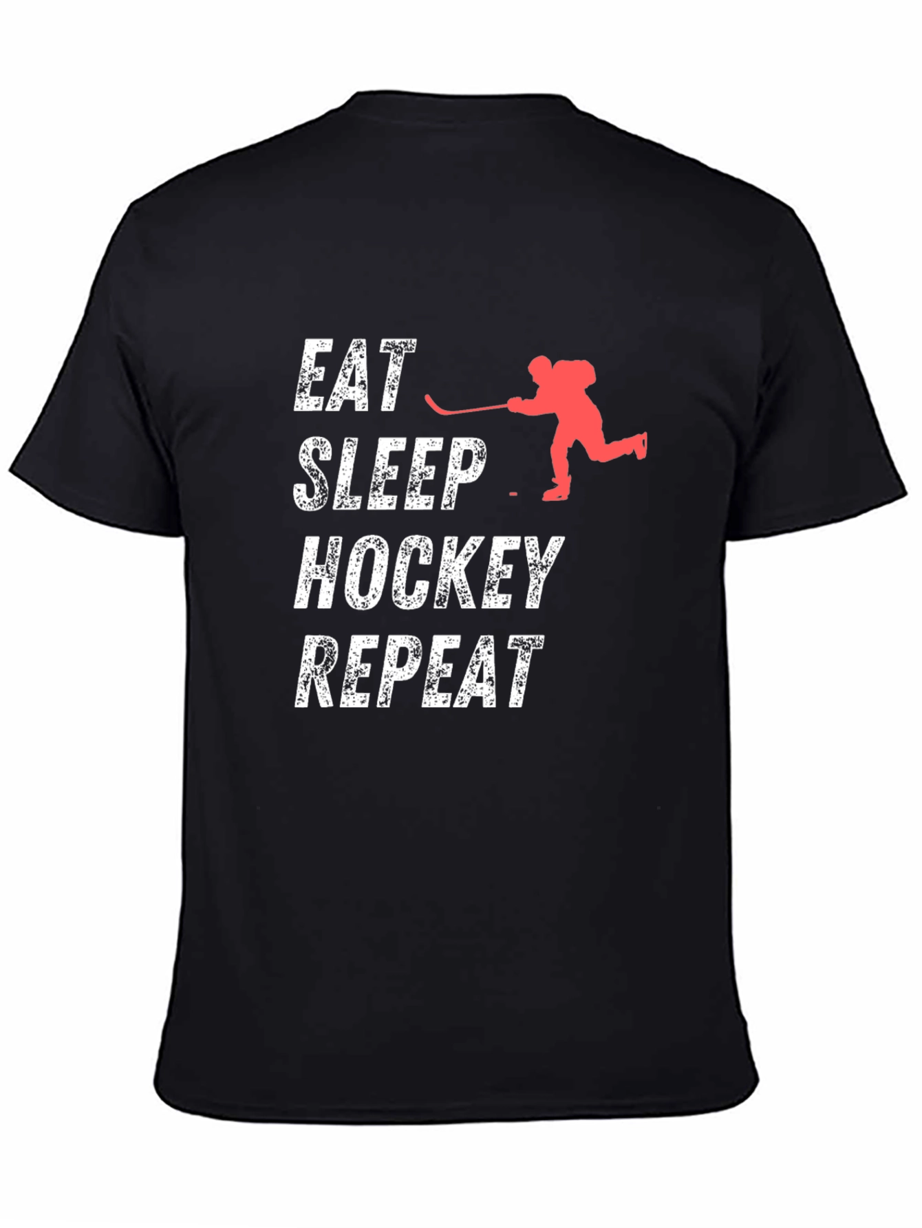 Eat Sleep Hockey Repeat Black T-Shirt