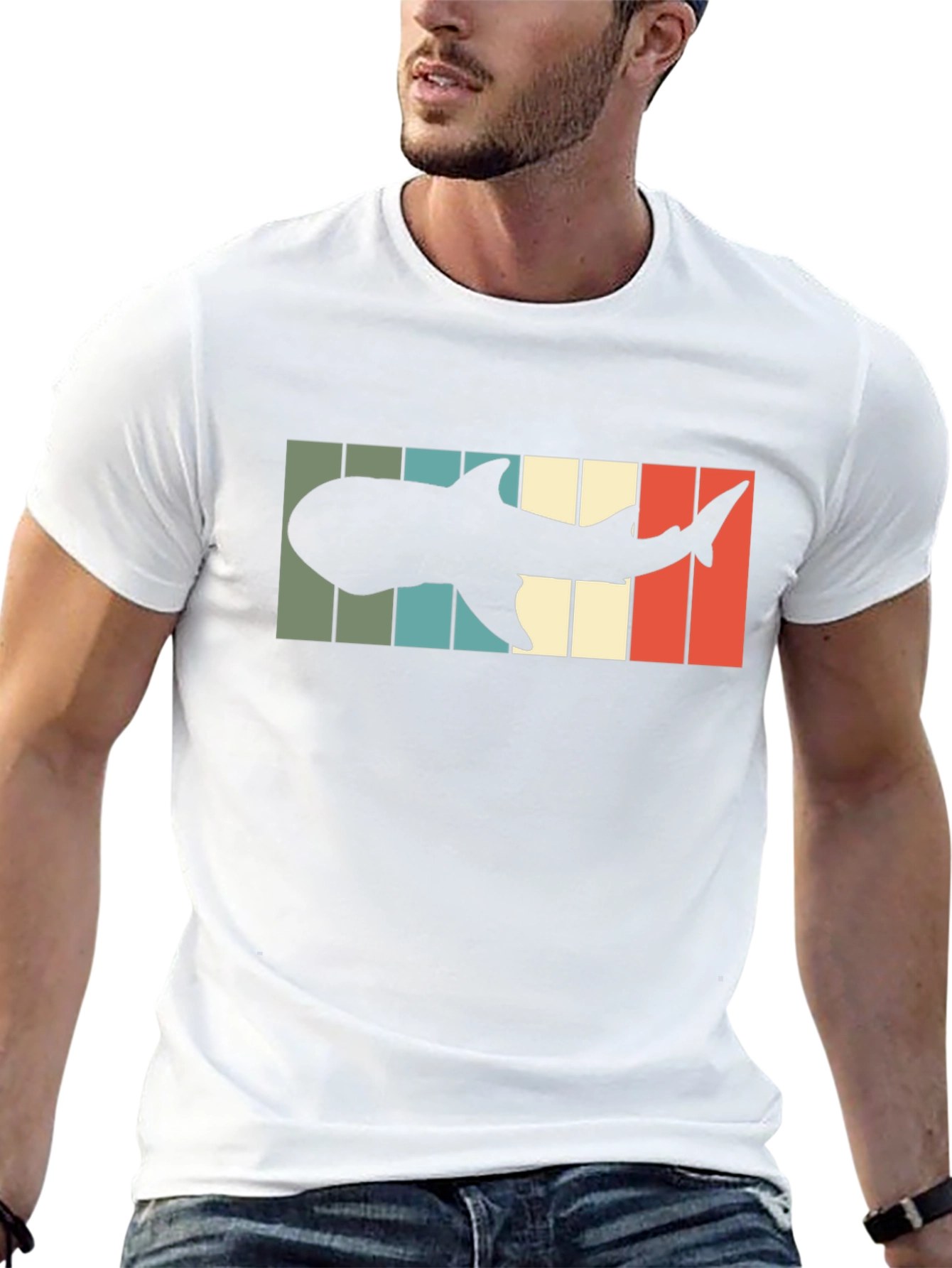 Retro Shark Silhouette T-Shirt