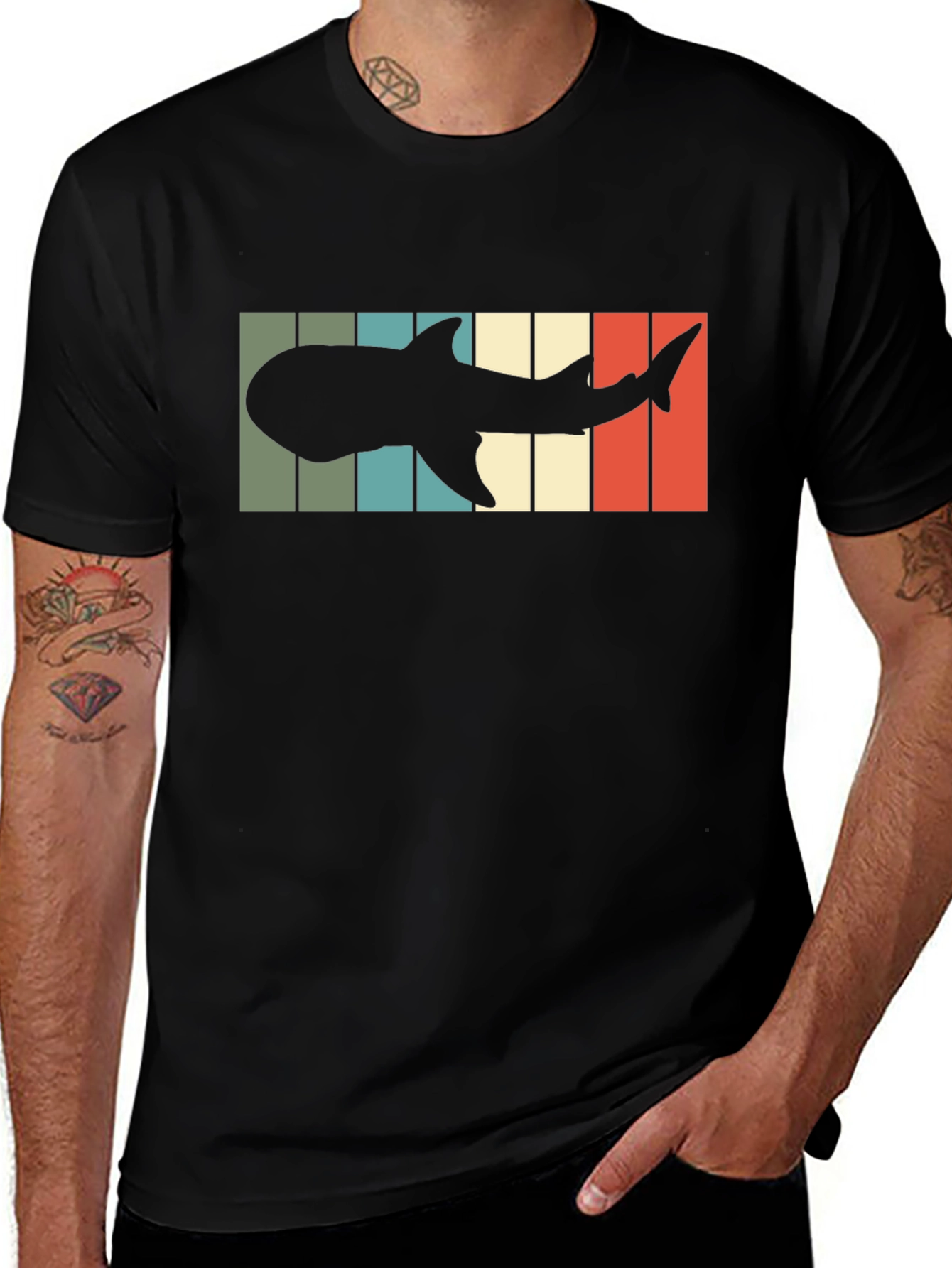 Retro Shark Silhouette T-Shirt