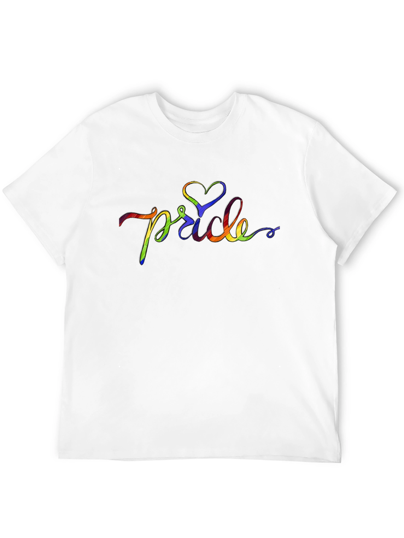 Pride Rainbow Heart T-Shirt - Black