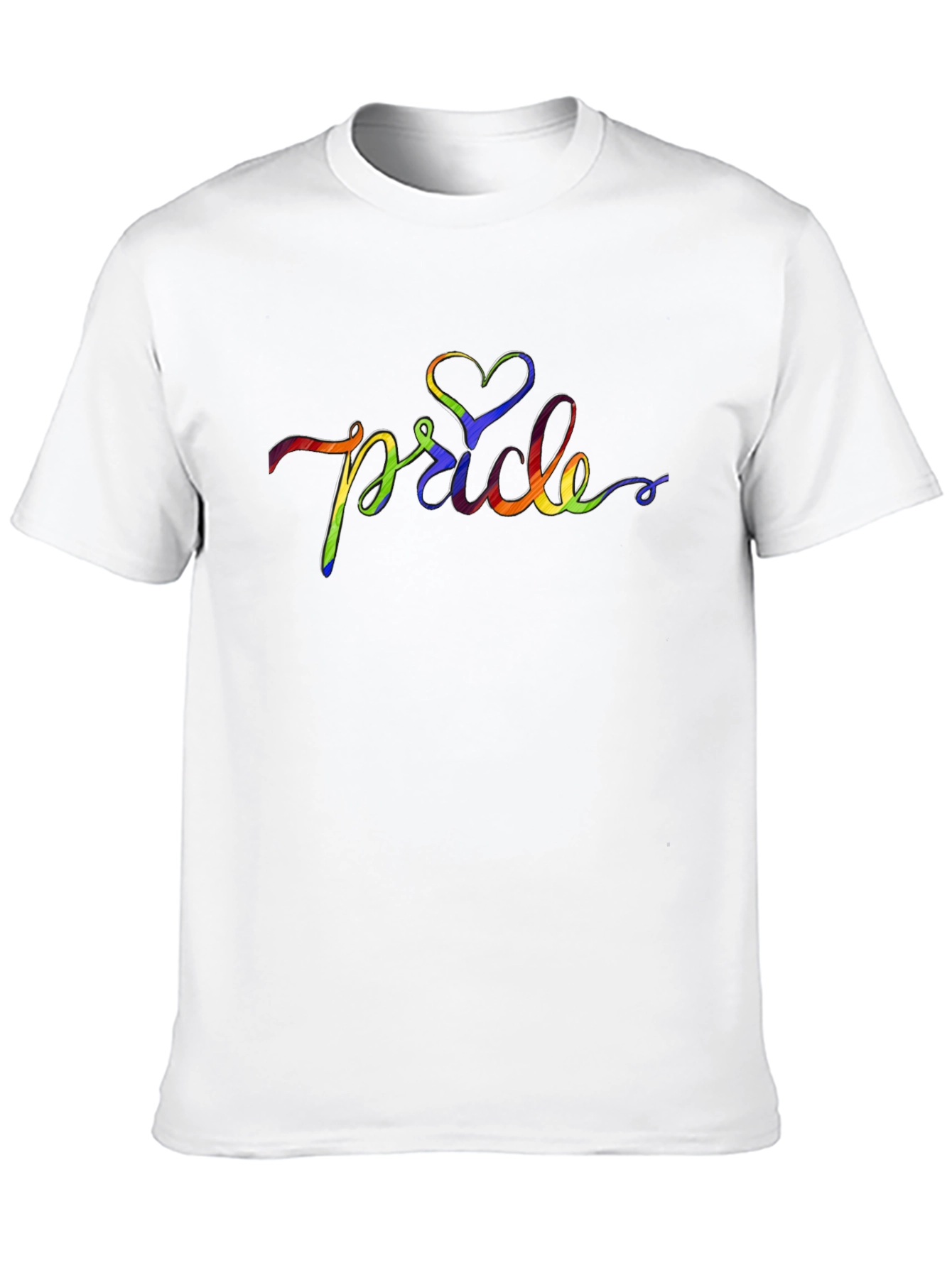 Pride Rainbow Heart T-Shirt - Black