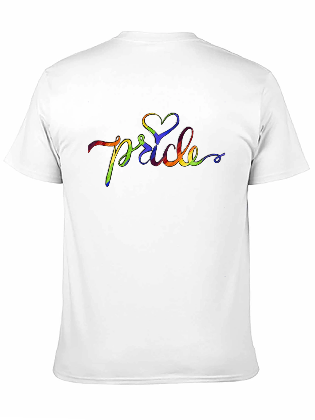Pride Rainbow Heart T-Shirt - Black